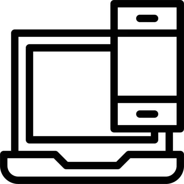 Dispositivo Computador Ícone Laptop — Vetor de Stock