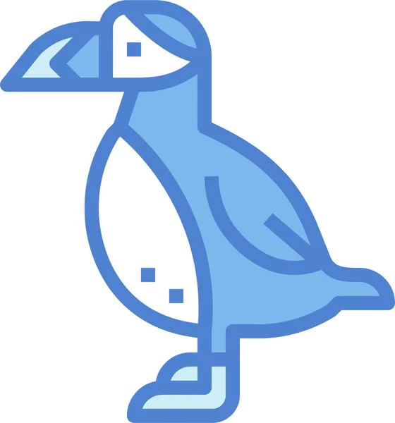 Tier Vogel Papageitaucher Symbol — Stockvektor