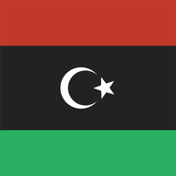 País Bandera Libya Icono Estilo Plano — Archivo Imágenes Vectoriales