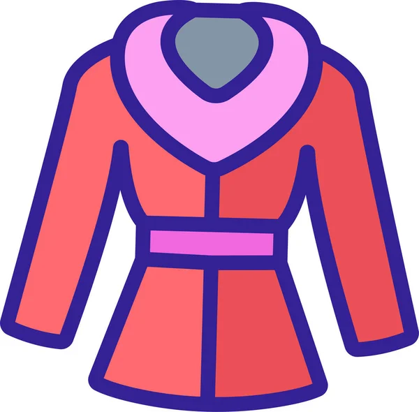 Tekening Mode Jas Icoon Kleding Accessoire Categorie — Stockvector