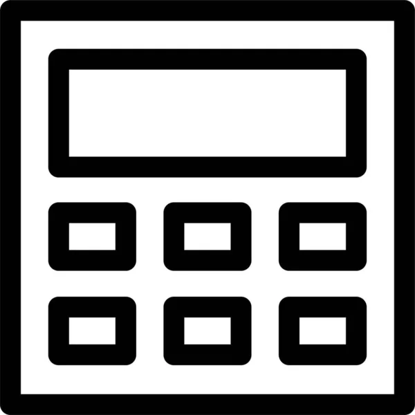 Contabilidad Calcular Icono Calculadora Estilo Esquema — Vector de stock