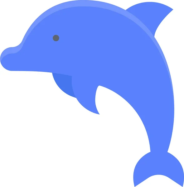 Ikona Zwierzęcia Delfina Kategorii Lato — Wektor stockowy