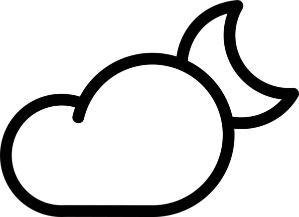 ไอคอนพยากรณ เมฆในสไตล บรรท — ภาพเวกเตอร์สต็อก