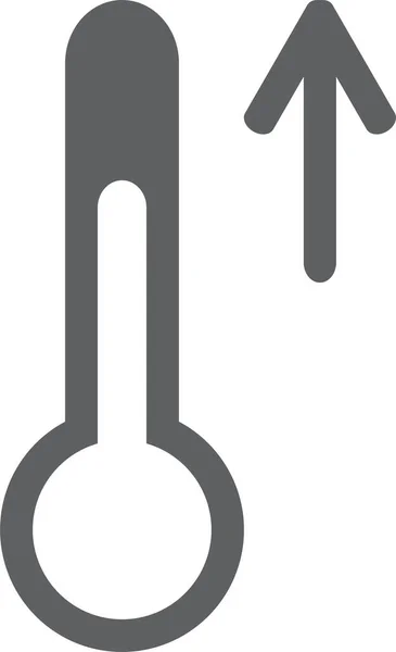 Vorhersage Temperatur Thermometer Symbol Solidem Stil — Stockvektor