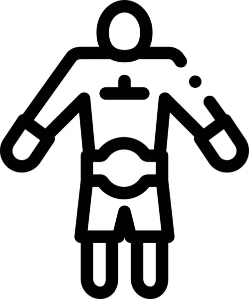 Иконка Боксерской Перчатки Стиле Абриджа — стоковый вектор