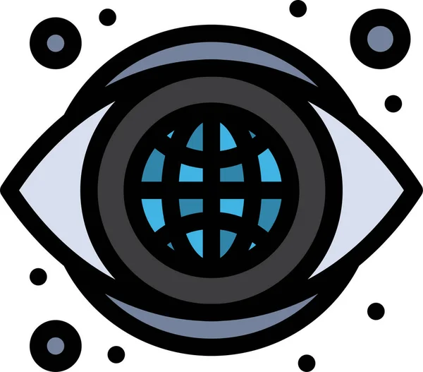 Globo Ocular Mira Icono — Vector de stock