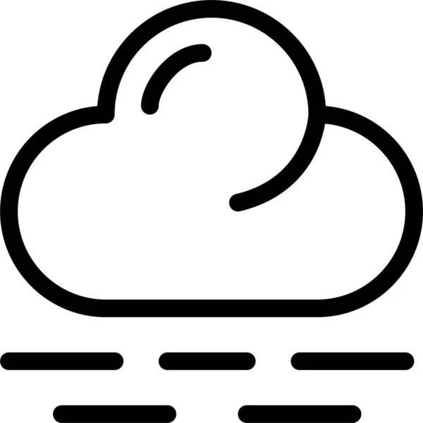 Wolk Warm Weer Pictogram — Stockvector