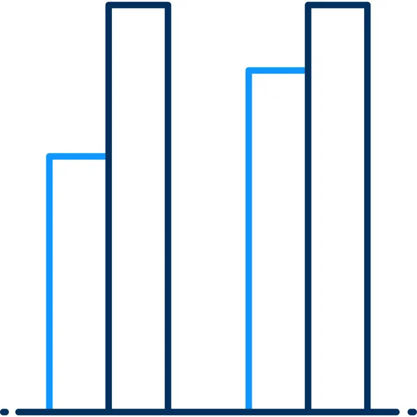 Análisis Gráfico Negocios Icono Estilo Esquema — Vector de stock