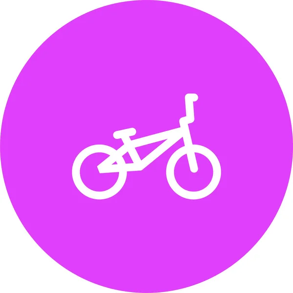 Cyklistická Ikona Bmx Cyklu Pevném Stylu — Stockový vektor
