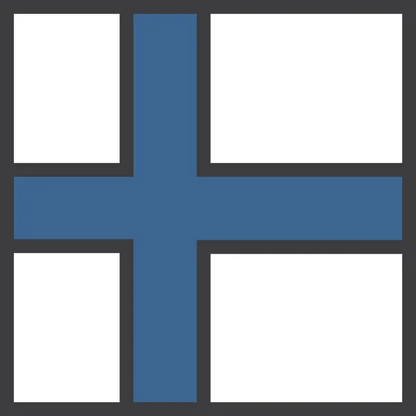 Země Evropské Finlandské Ikony Vyplněném Stylu — Stockový vektor