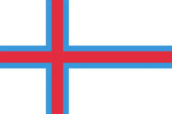 Icône Drapeau Faroe Pays Dans Style Plat — Image vectorielle