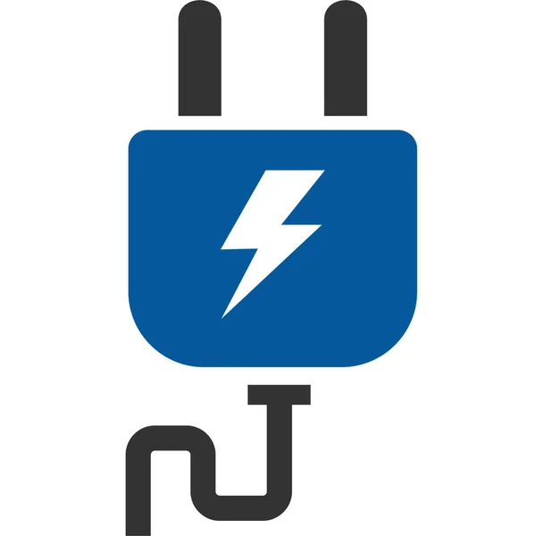 Ikona Baterie Elektrického Nářadí Pevném Stylu — Stockový vektor