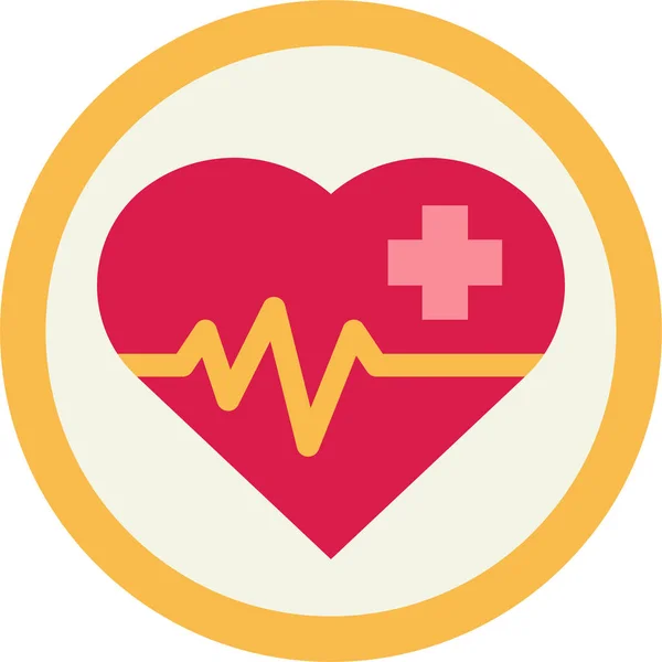 Gesundheit Herzschlag Symbol Der Kategorie Krankenhäuser Gesundheitswesen — Stockvektor