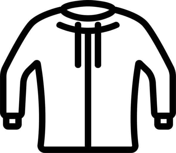 Vestiti Disegno Con Cappuccio Icona Nella Categoria Abbigliamento Accessorio — Vettoriale Stock