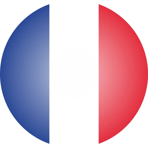 Land Flagga Frankrike Ikon Isometrisk Stil — Stock vektor