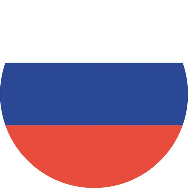 Flagge Russland Russische Ikone Flachen Stil — Stockvektor