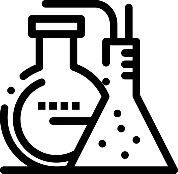 Icono Laboratorio Energía Química Estilo Esquema — Vector de stock