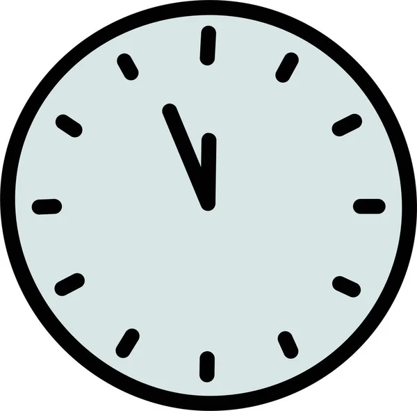 Cuenta Atrás Del Reloj Icono Año Nuevo Estilo Contorno Lleno — Vector de stock