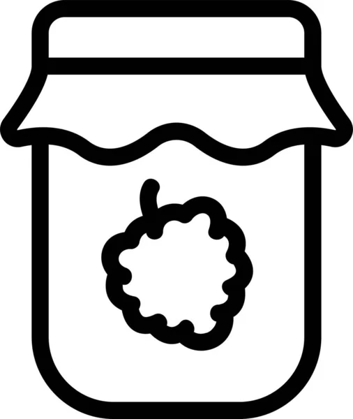 Иконка Контейнера Ягодами Категории Пищевых Напитков — стоковый вектор