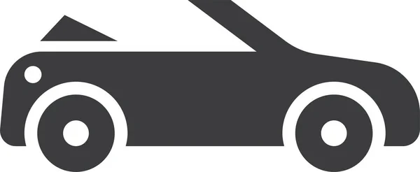 Auto Cabrio Ikone Soliden Stil — Stockvektor