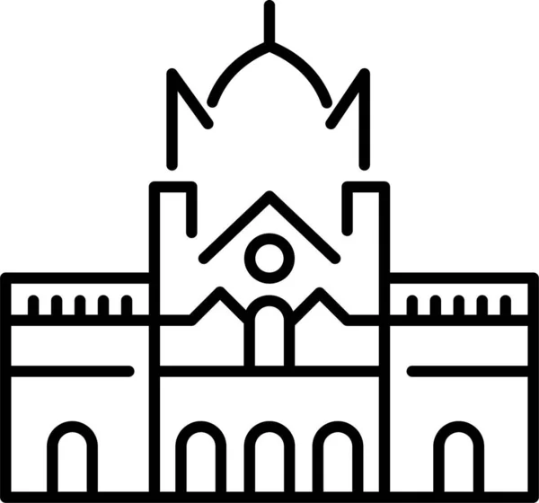 Architektura Chhatrapati Shivaji Indická Ikona — Stockový vektor