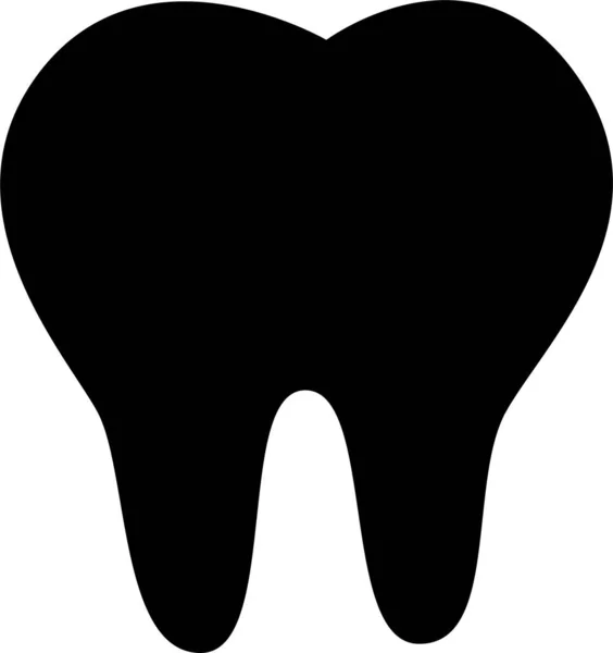 Dentes Dente Ícone Dental Estilo Sólido —  Vetores de Stock