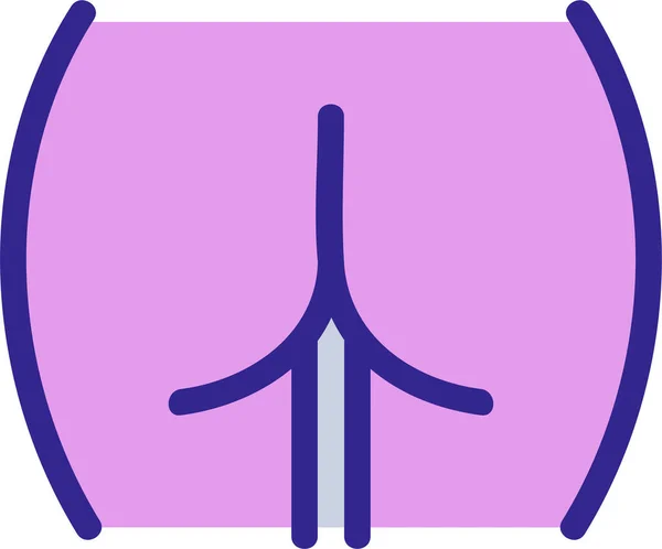 Ass Body Butt Icon — Vector de stock