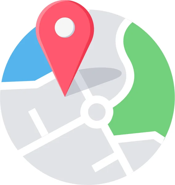 Icône Navigation Localisation Gps Dans Style Plat — Image vectorielle
