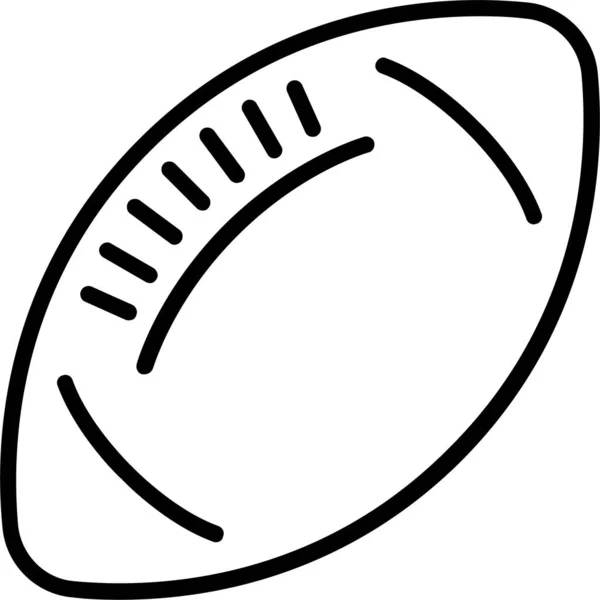 Pelota Rugby Deporte Icono — Vector de stock