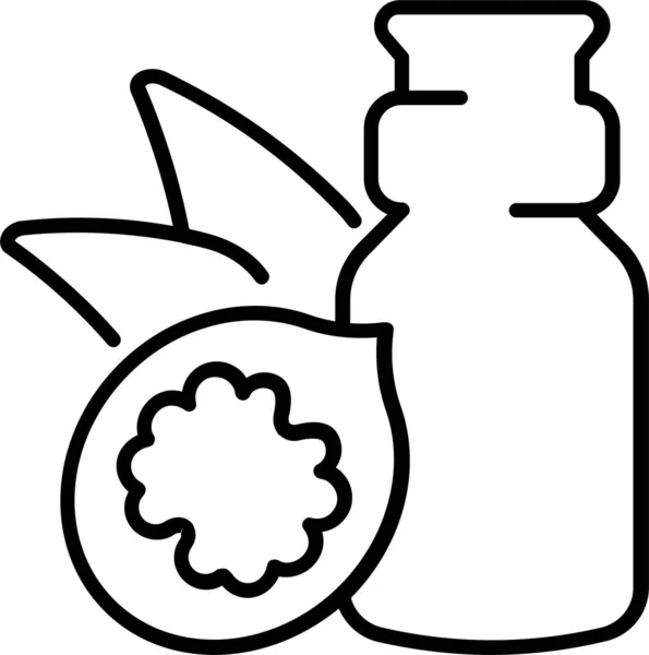 Aromaterapia Bottiglia Dado Icona — Vettoriale Stock