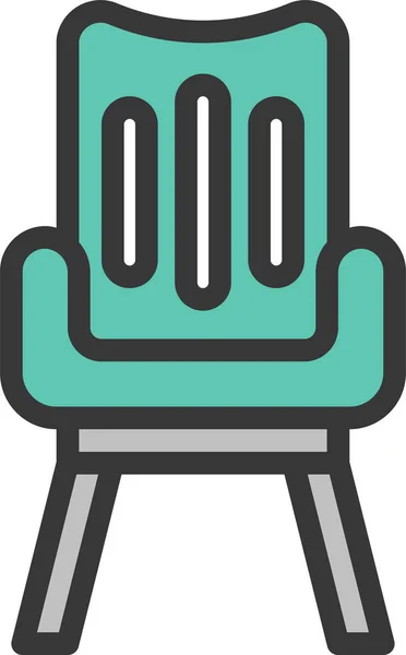 Значок Комфорта Кресла Стиле Заполненного Контура — стоковый вектор