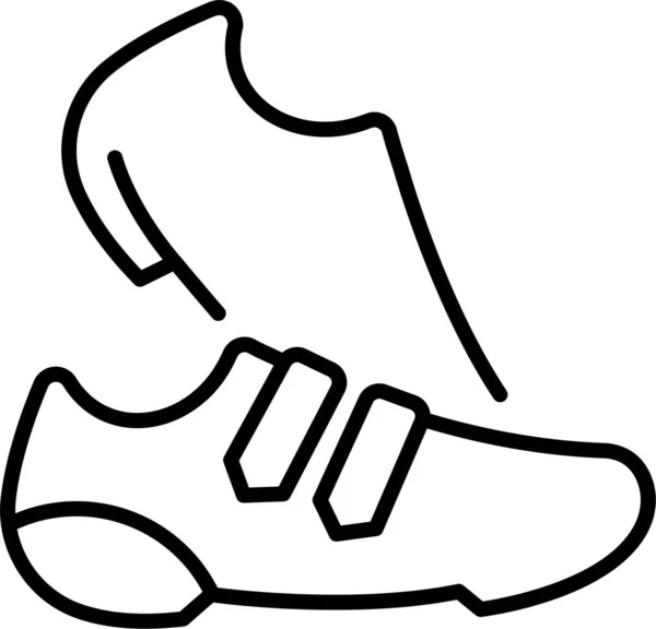 Ikon Sepatu Sepatu Sepatu Sneaker - Stok Vektor