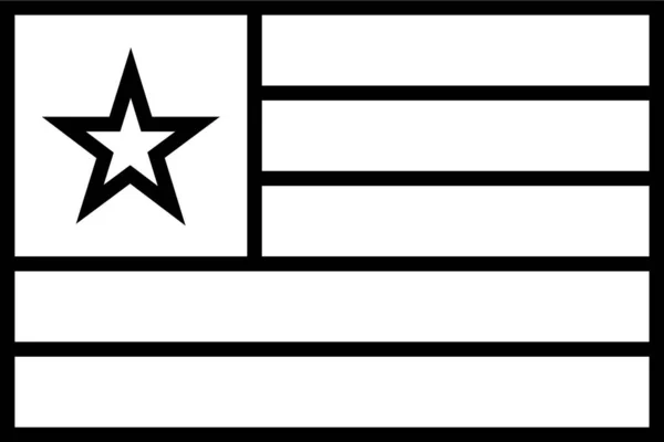 Ícone Bandeira País Africano Estilo Esboço — Vetor de Stock