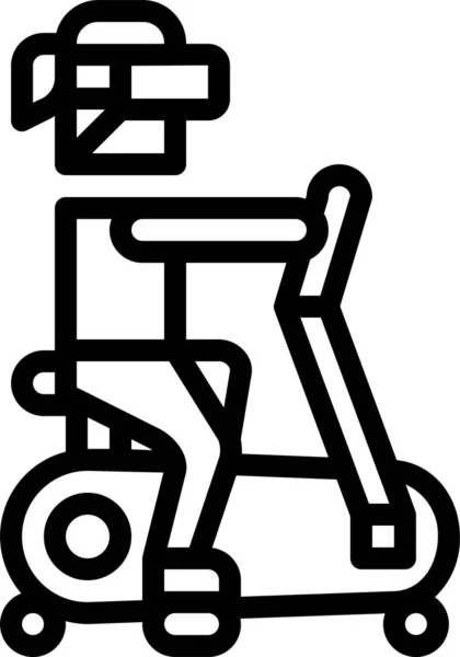 Bicicleta Ejercicio Icono — Vector de stock