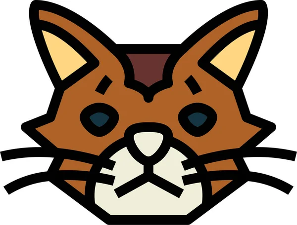 Ssomali Cat Slashes Icon Full Outline Style — 스톡 벡터