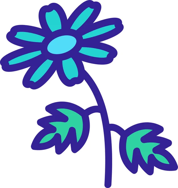 Ікона Квітки Ромашки Хризантеми Сільському Господарстві Садівництві Категорії — стоковий вектор