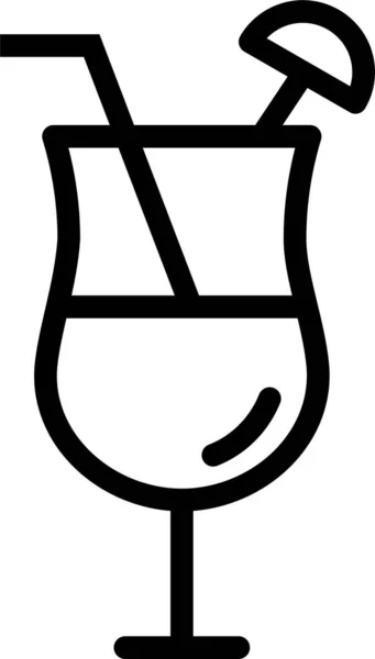 Икона Коктейльных Напитков Стиле Набросков — стоковый вектор