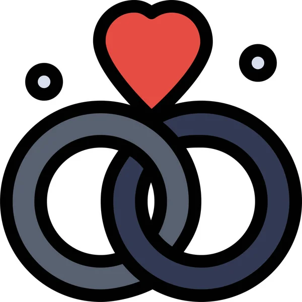 Love Rings Icon Категории Love Romance — стоковый вектор