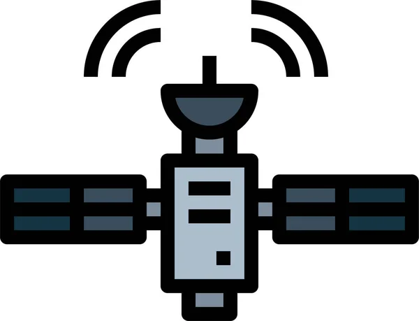 Kommunikációs Orbiter Műhold Ikon — Stock Vector