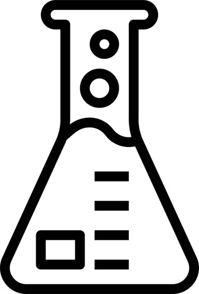 Chemie Erenmeyer Experiment Ikona — Stockový vektor