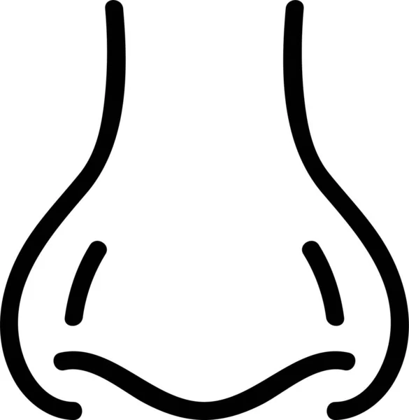 Anatomie Schönes Gesicht Symbol — Stockvektor