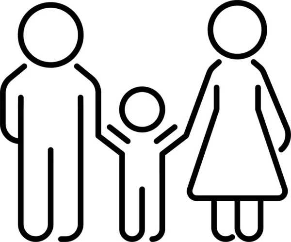 Child Family Father Icon — Stock Vector