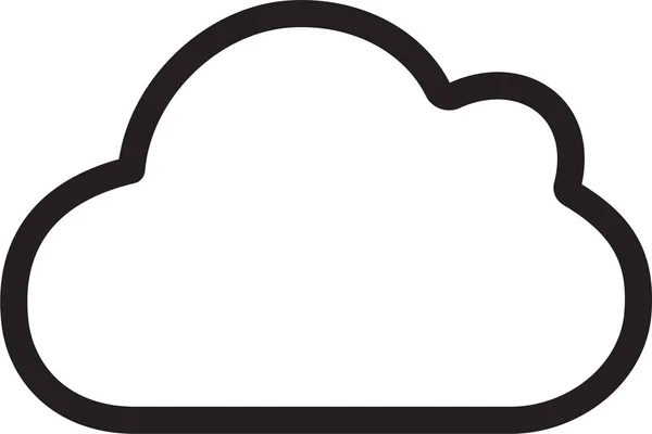 Nube Nubes Nublado Icono Estilo Contorno — Vector de stock