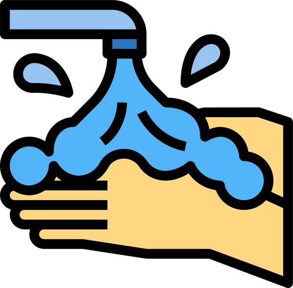 Faom Händewaschen Ikone — Stockvektor