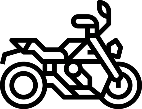 Große Motorrad Ikone — Stockvektor