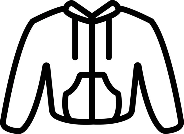 Ενδυμασία Μοντέρνο Εικονίδιο Κουκούλα Στην Κατηγορία Ρούχα Αξεσουάρ — Διανυσματικό Αρχείο