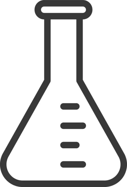 Chemie Ausrüstungskolben Symbol Umriss Stil — Stockvektor