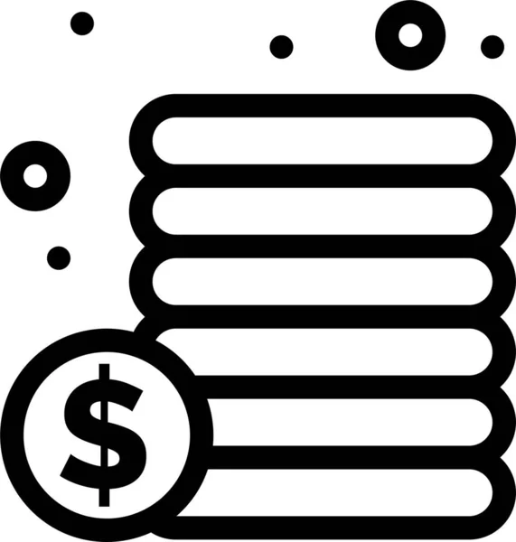 Cash Coins Money Icon — Stock Vector