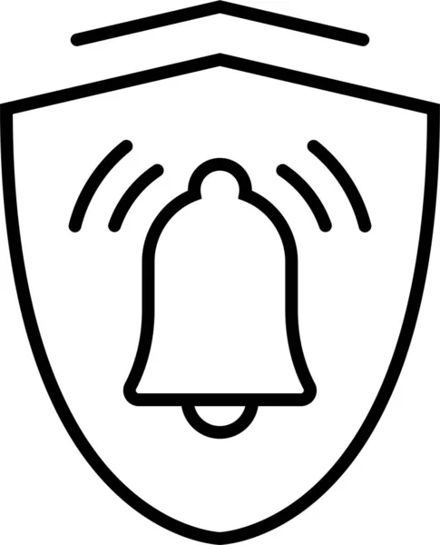 Bell Company Guard Icon Outline Style — Stock Vector