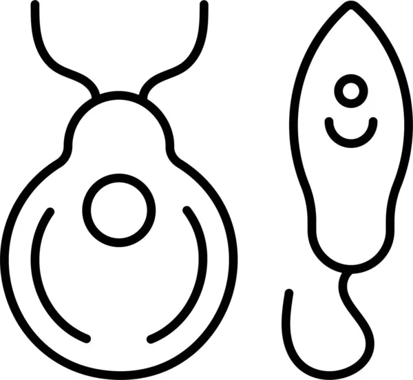 Икона Вируса Цилиата Бактерий — стоковый вектор